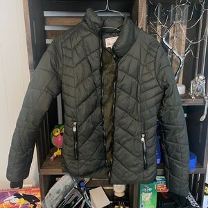 Green winter coat